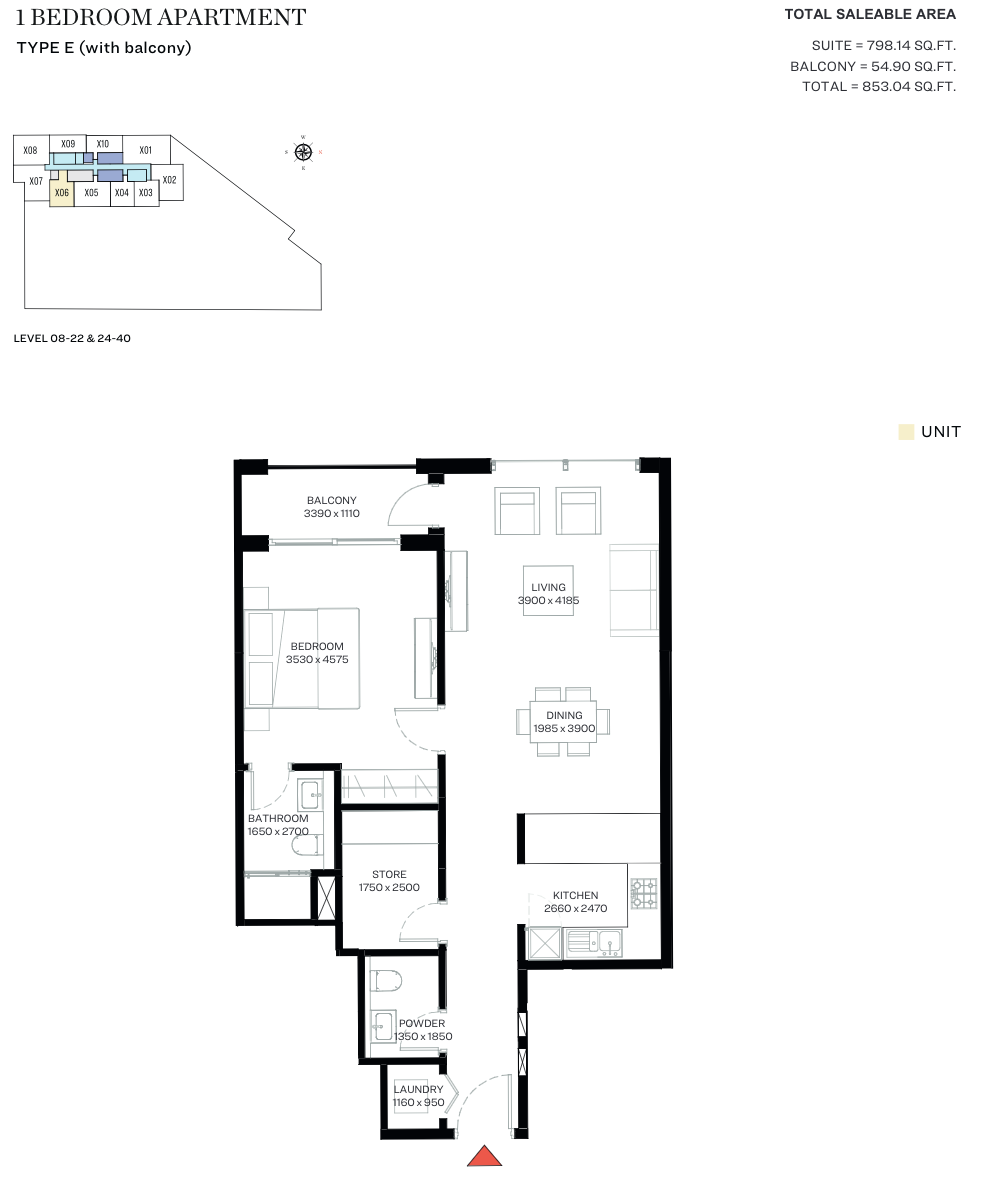 90 Degree South - 1BR-TYPE E