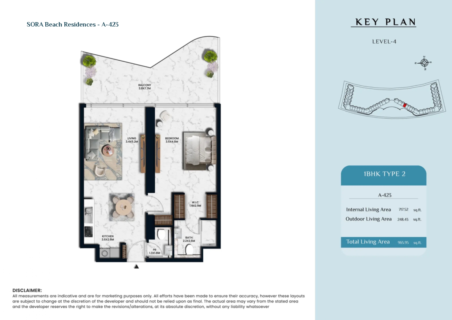90 Degree South - 1BR-Type 2