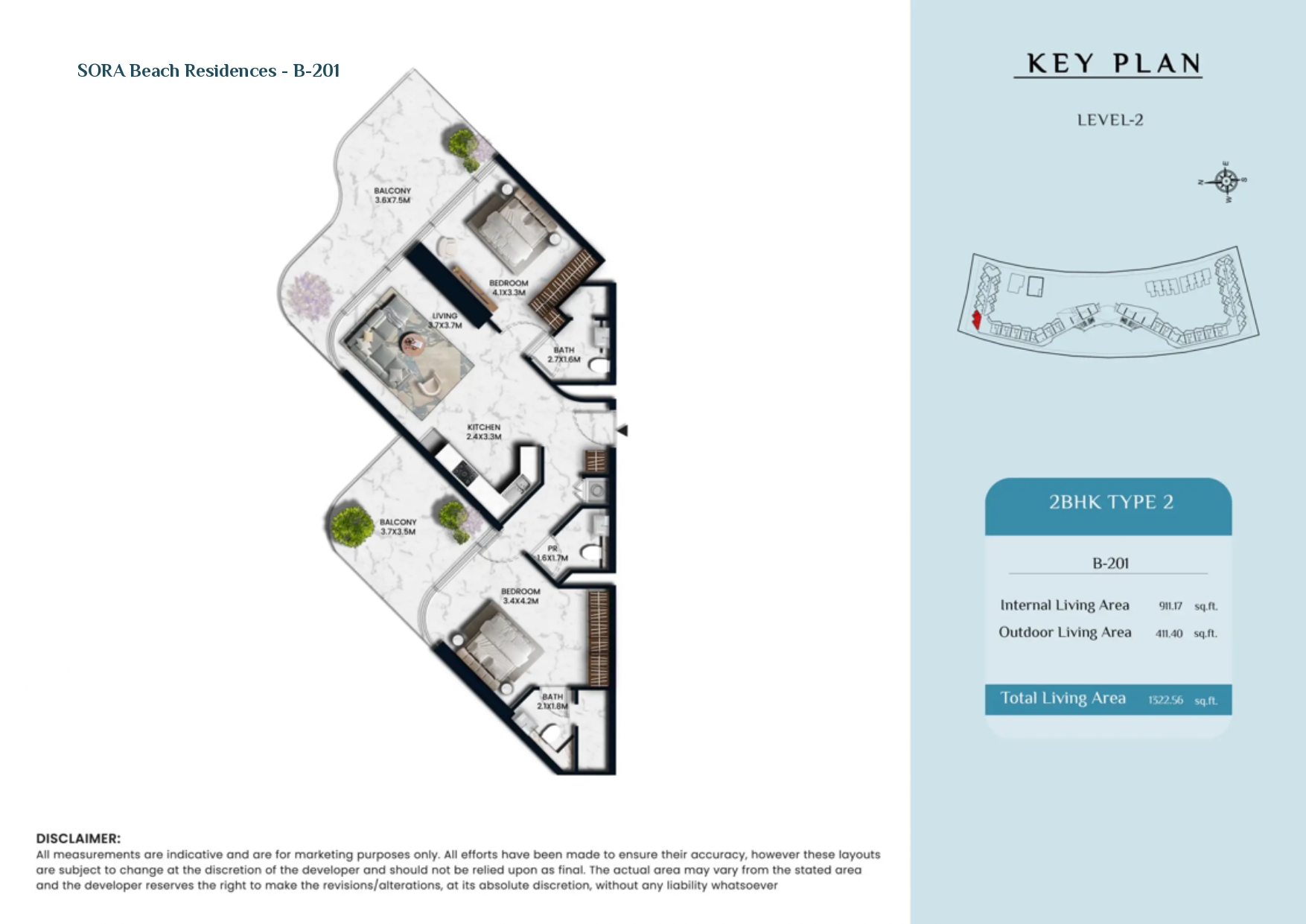 90 Degree South - 2BR-Type 2