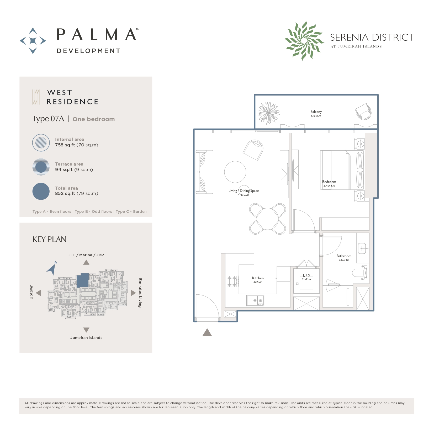 90 Degree South - 1BR-Type 07A