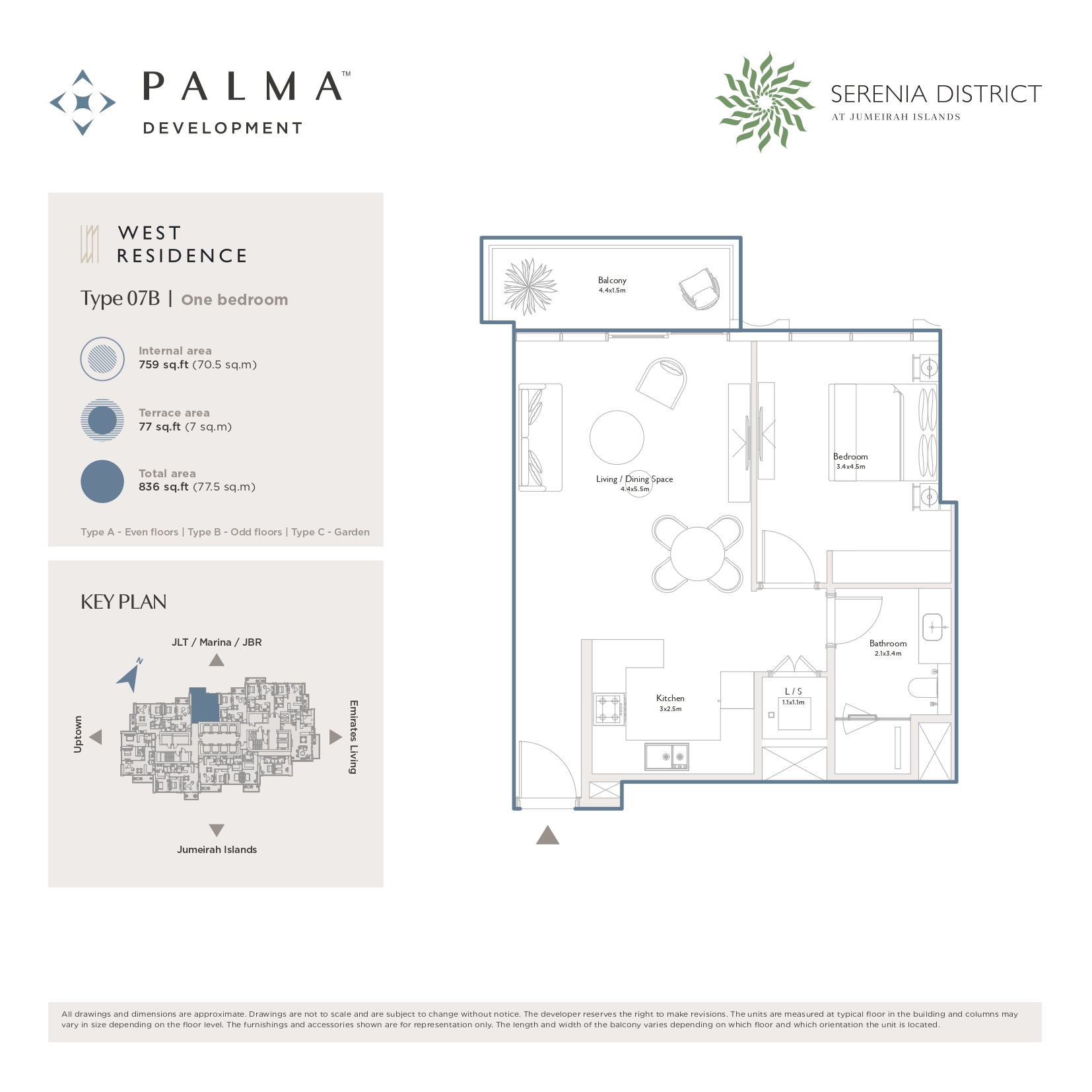 90 Degree South - 1BR-Type 07B