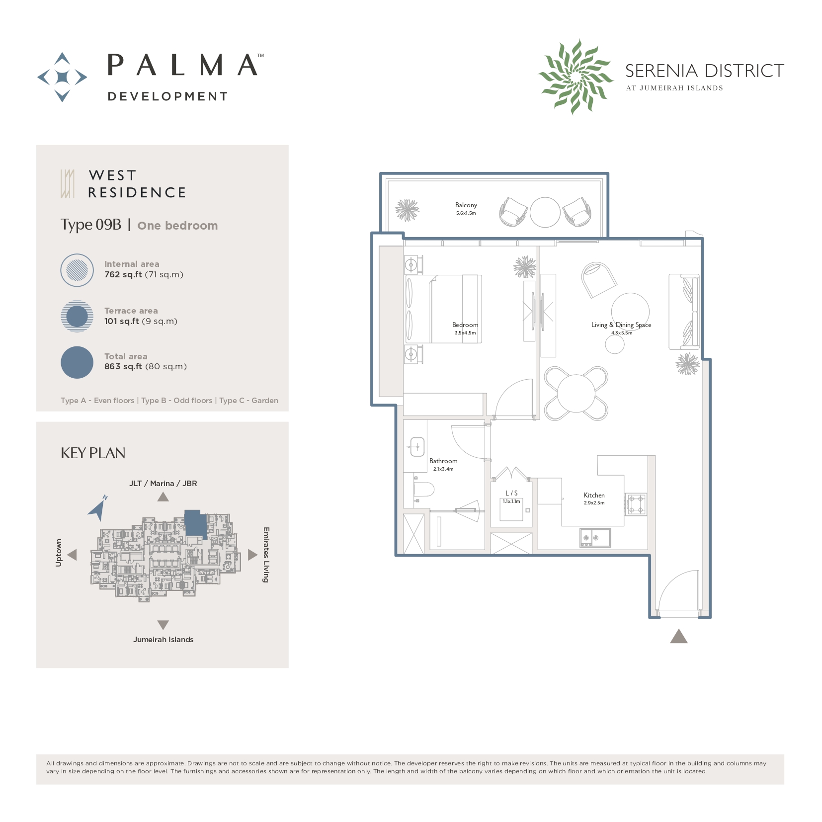 90 Degree South - 1BR-Type 09B