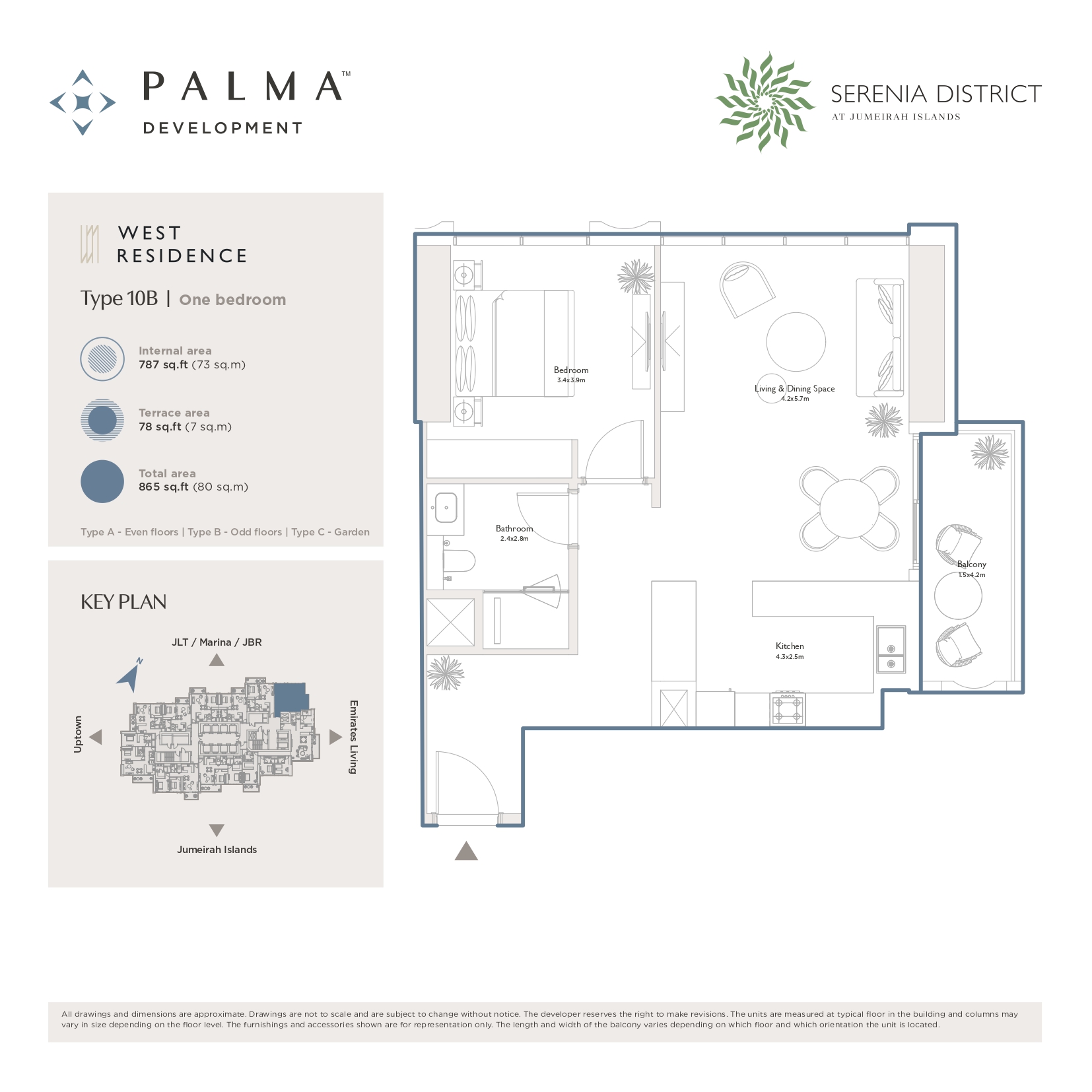 90 Degree South - 1BR-Type 10B