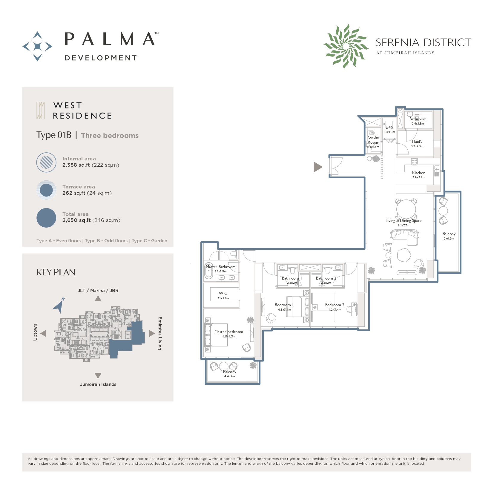 90 Degree South - 3BR-Type 01B