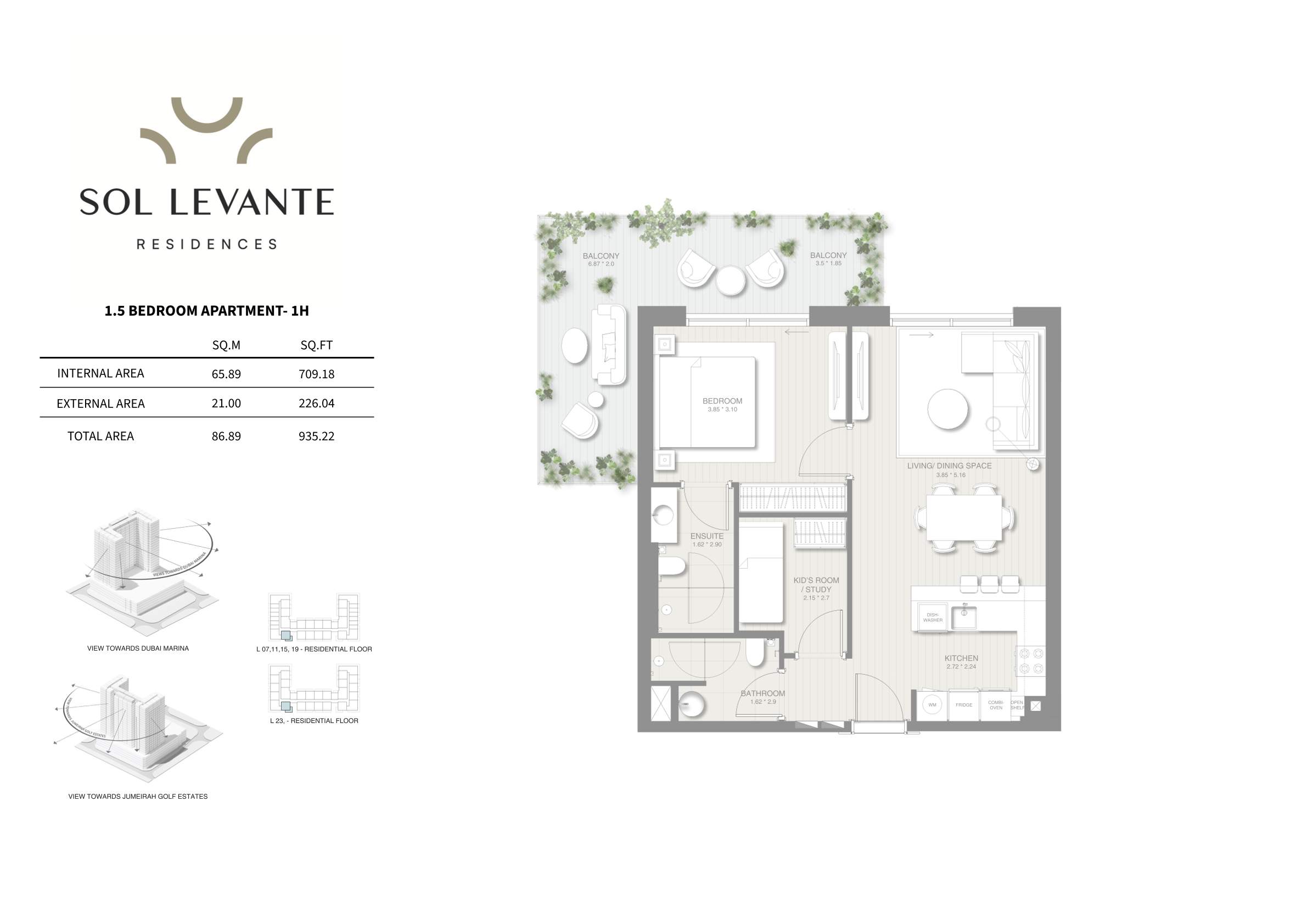 90 Degree South - 1.5BR-1H