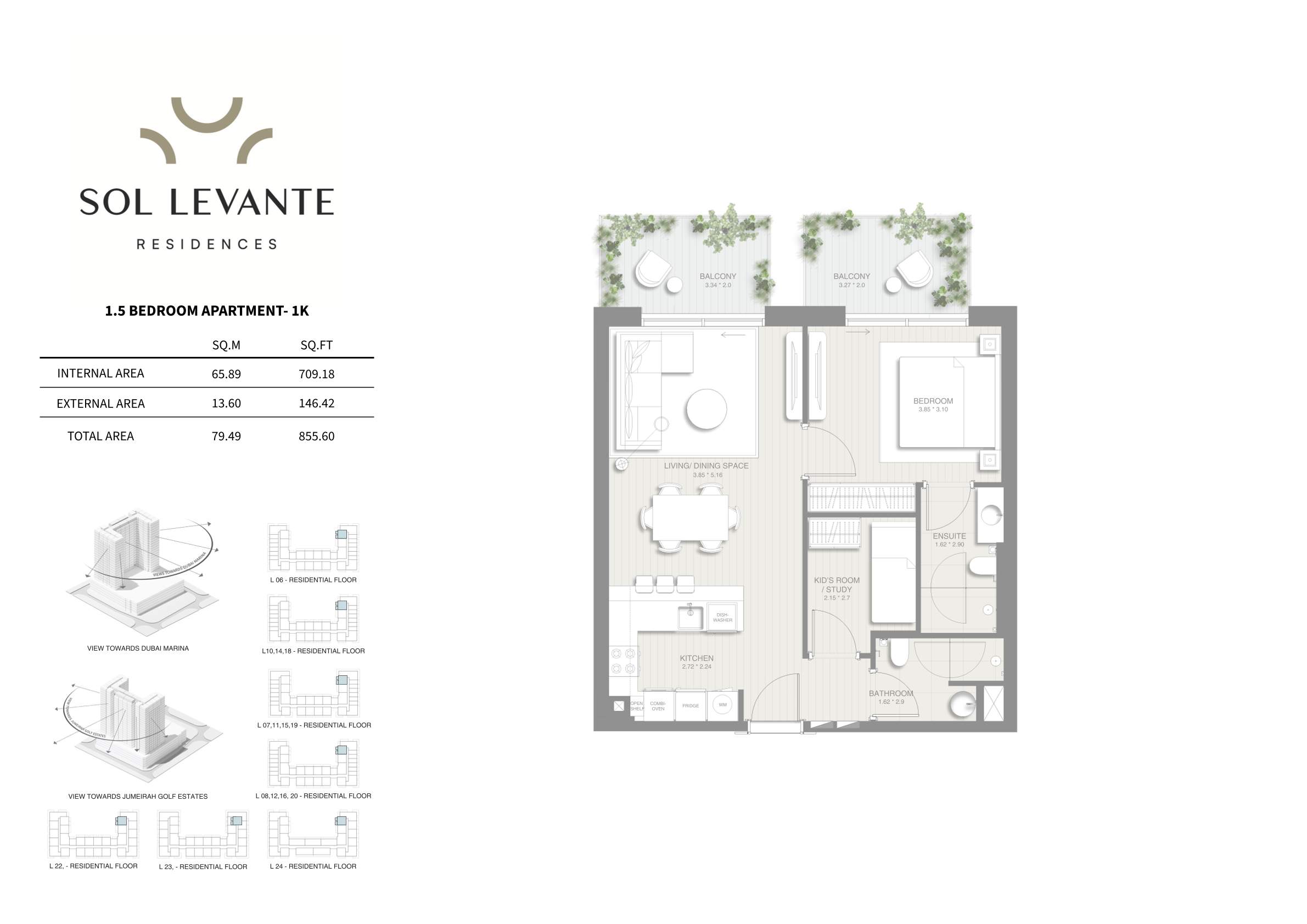 90 Degree South - 1.5BR-1K