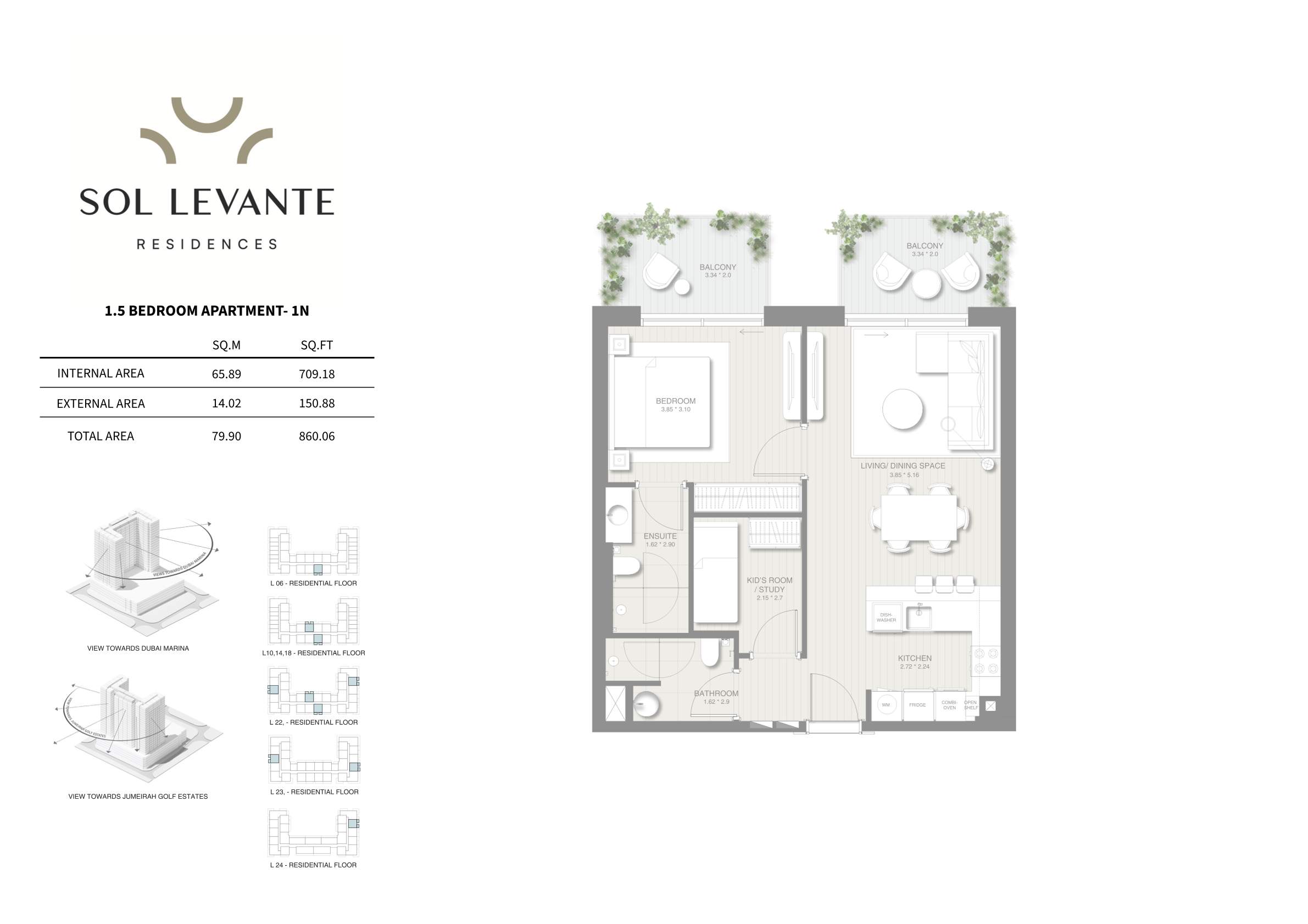 90 Degree South - 1.5BR-1N