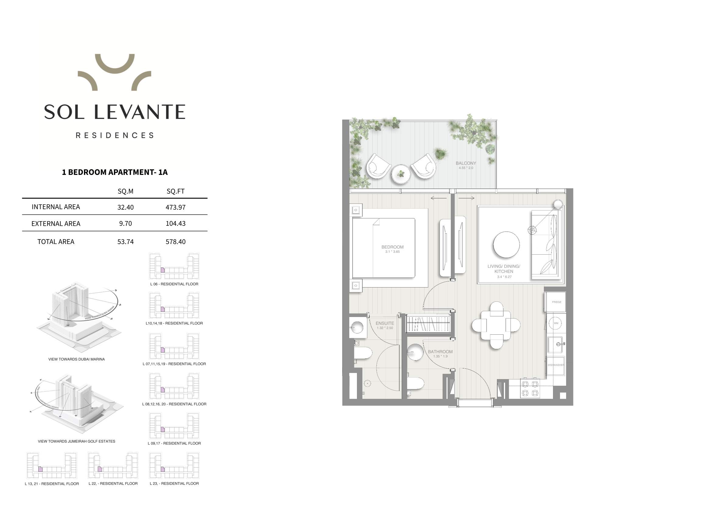 90 Degree South - 1BR-1A