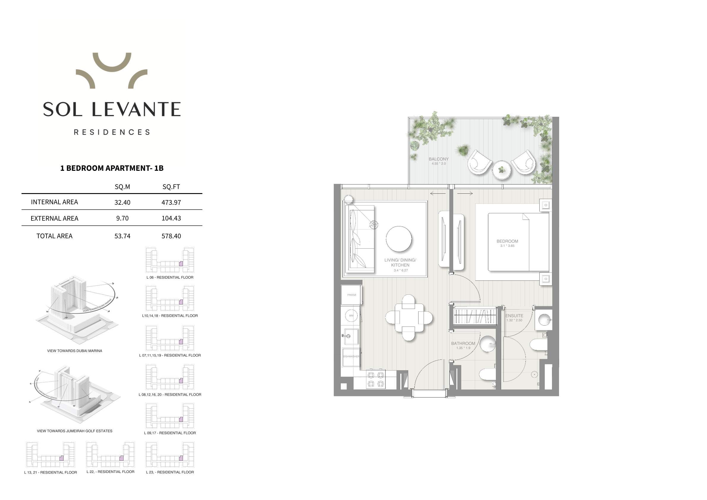 90 Degree South - 1BR-1B