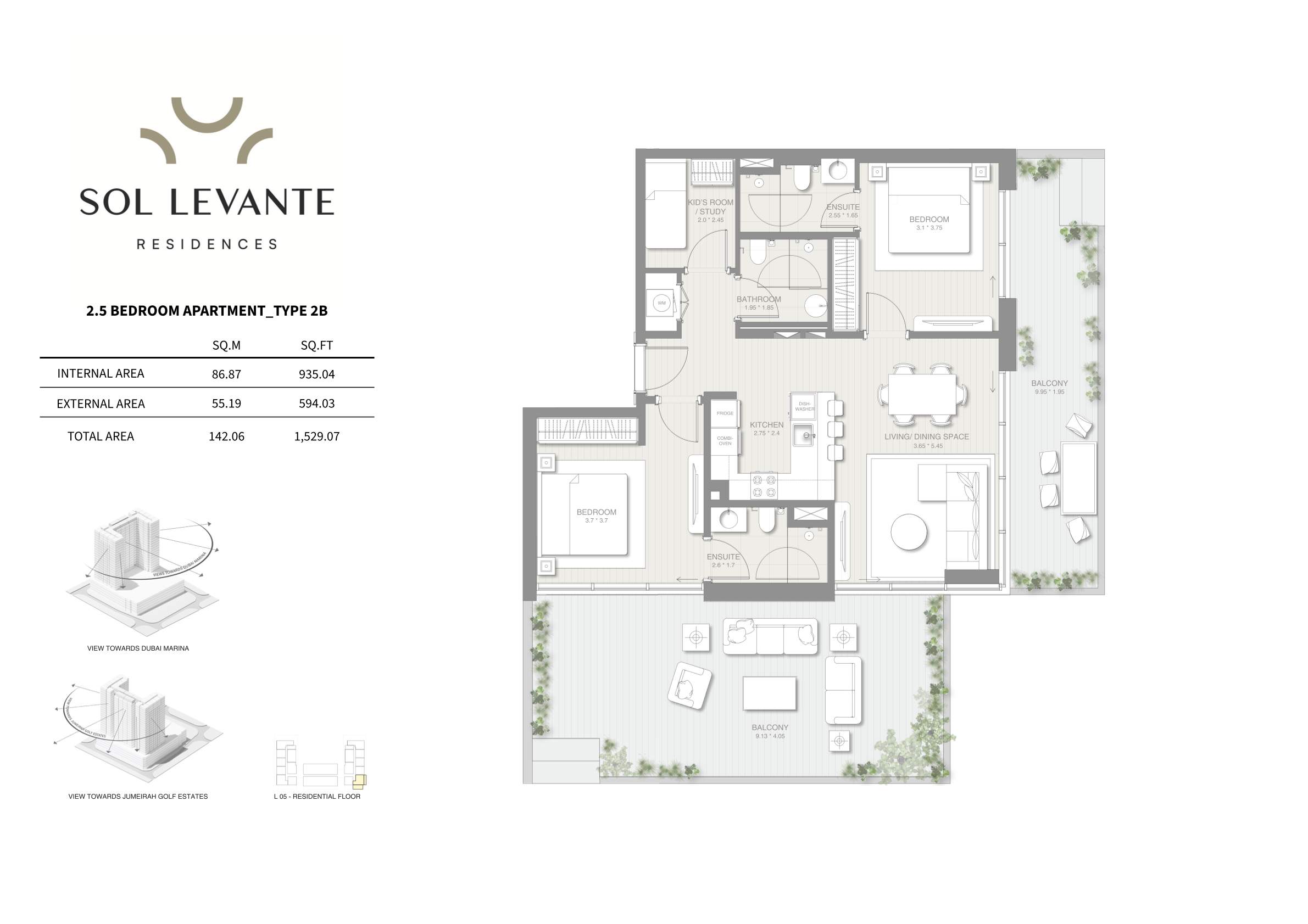 90 Degree South - 2.5BR-2B