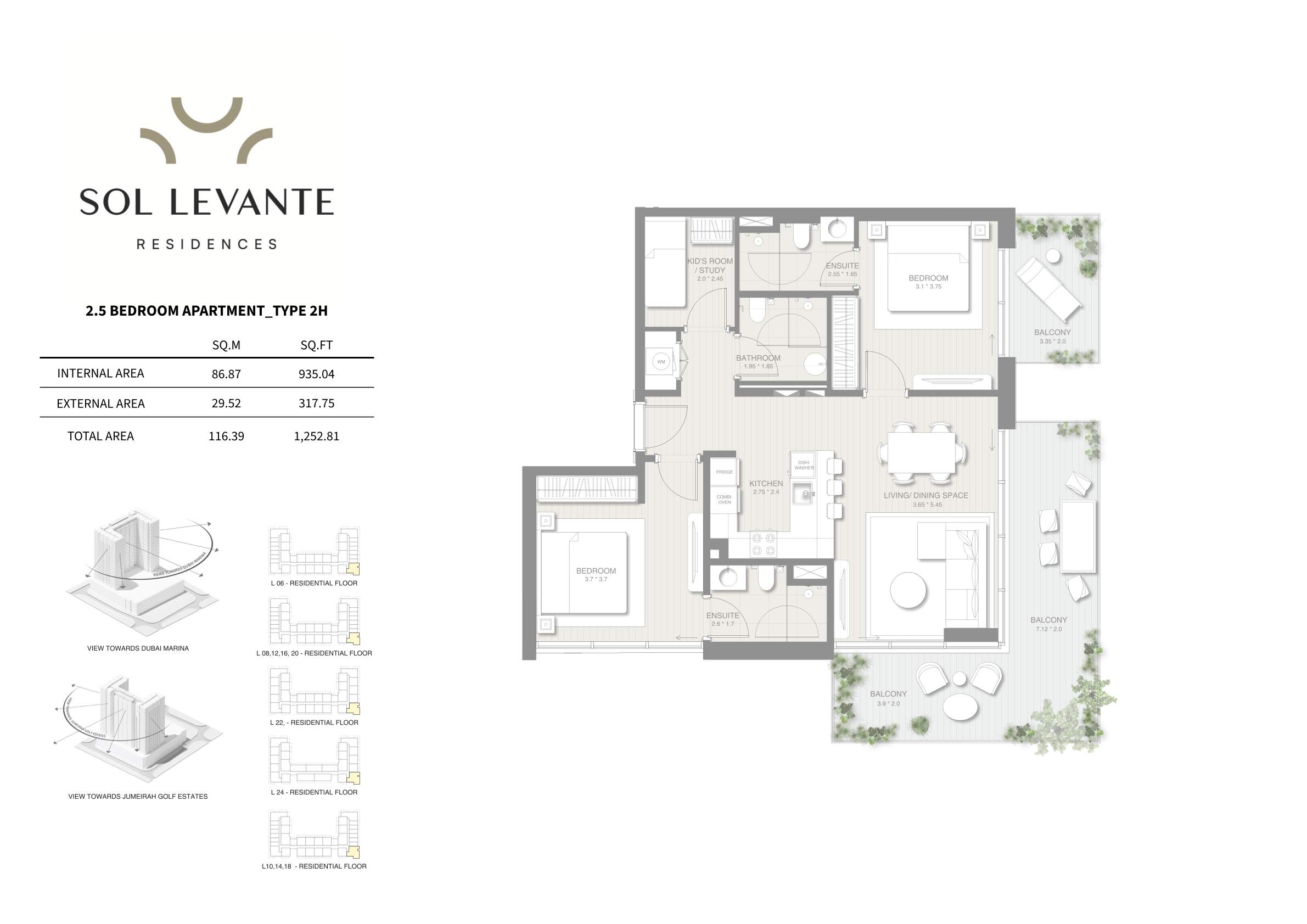 90 Degree South - 2.5BR-2H