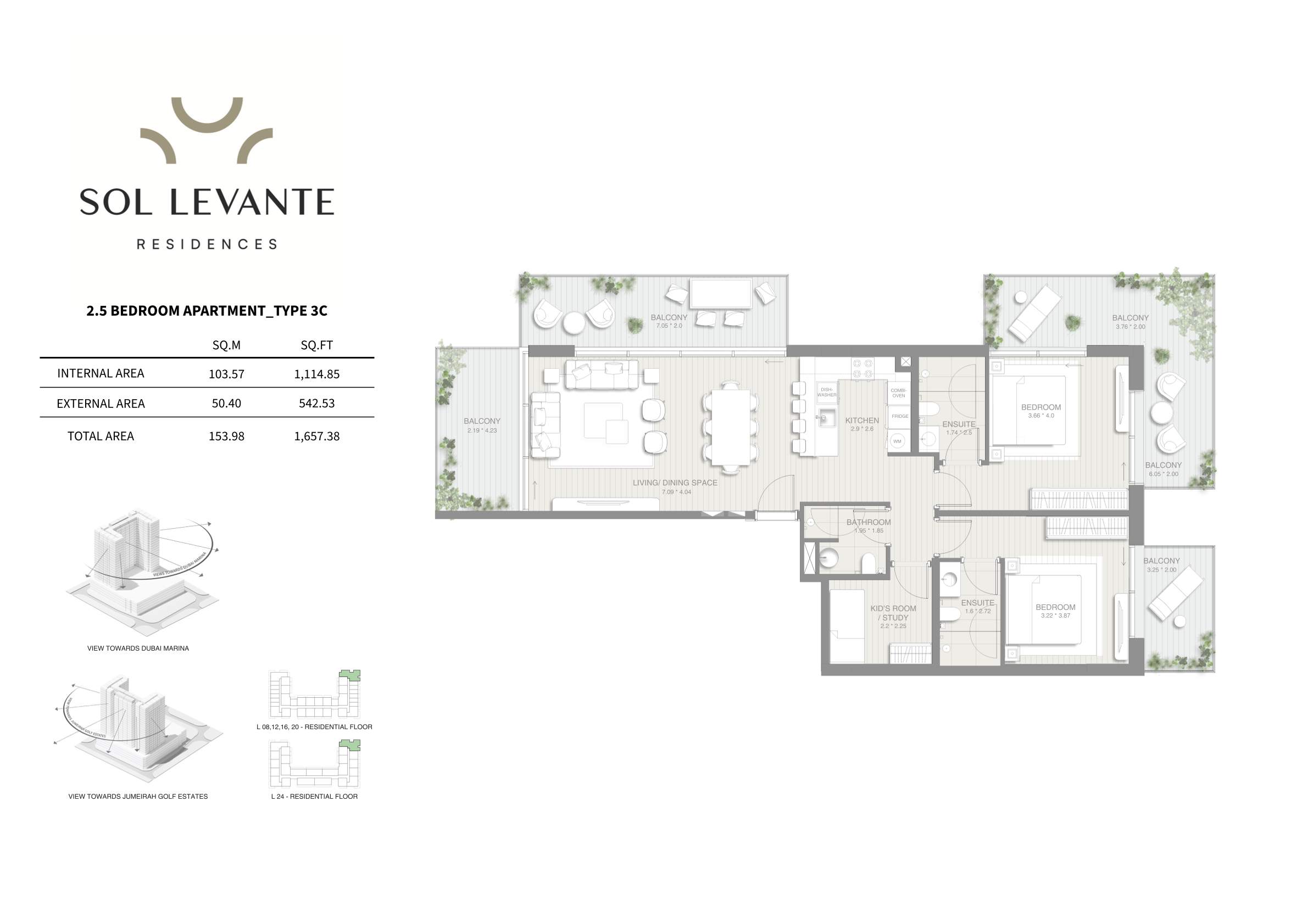 90 Degree South - 2.5BR-3C