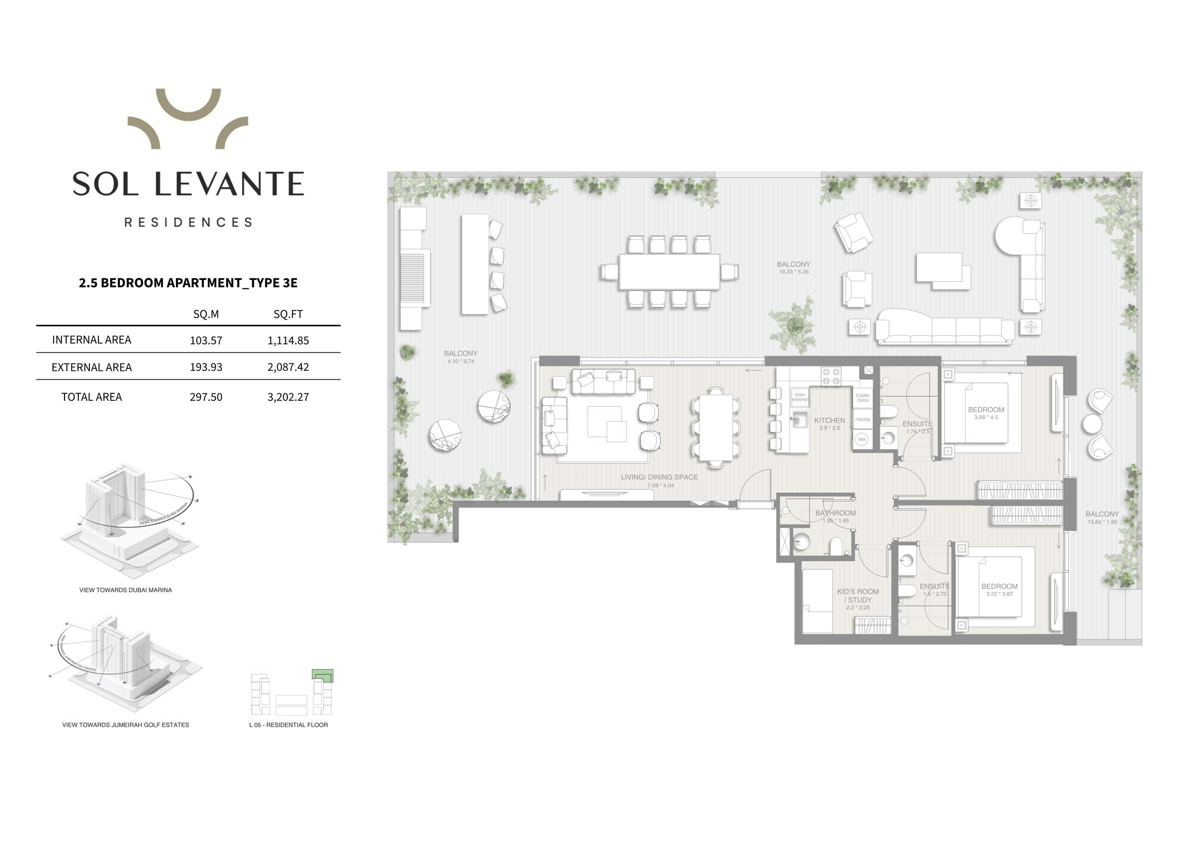 90 Degree South - 2.5BR-3E