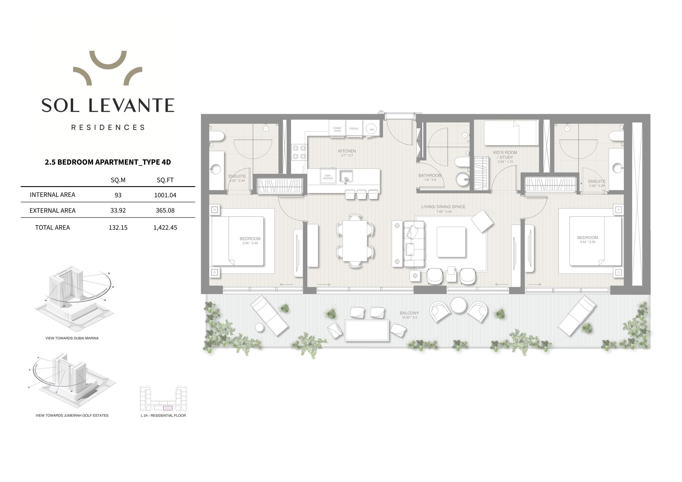 90 Degree South - 2.5BR-4D