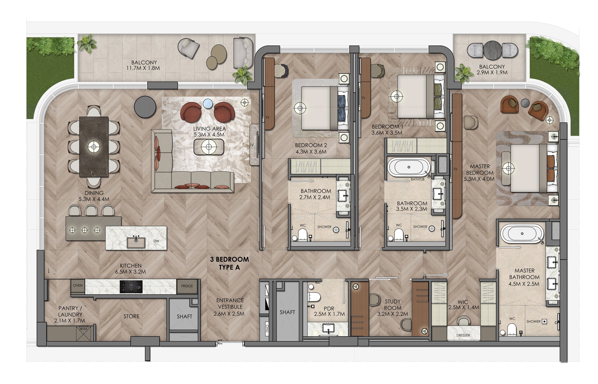 90 Degree South - 3BR-Type A