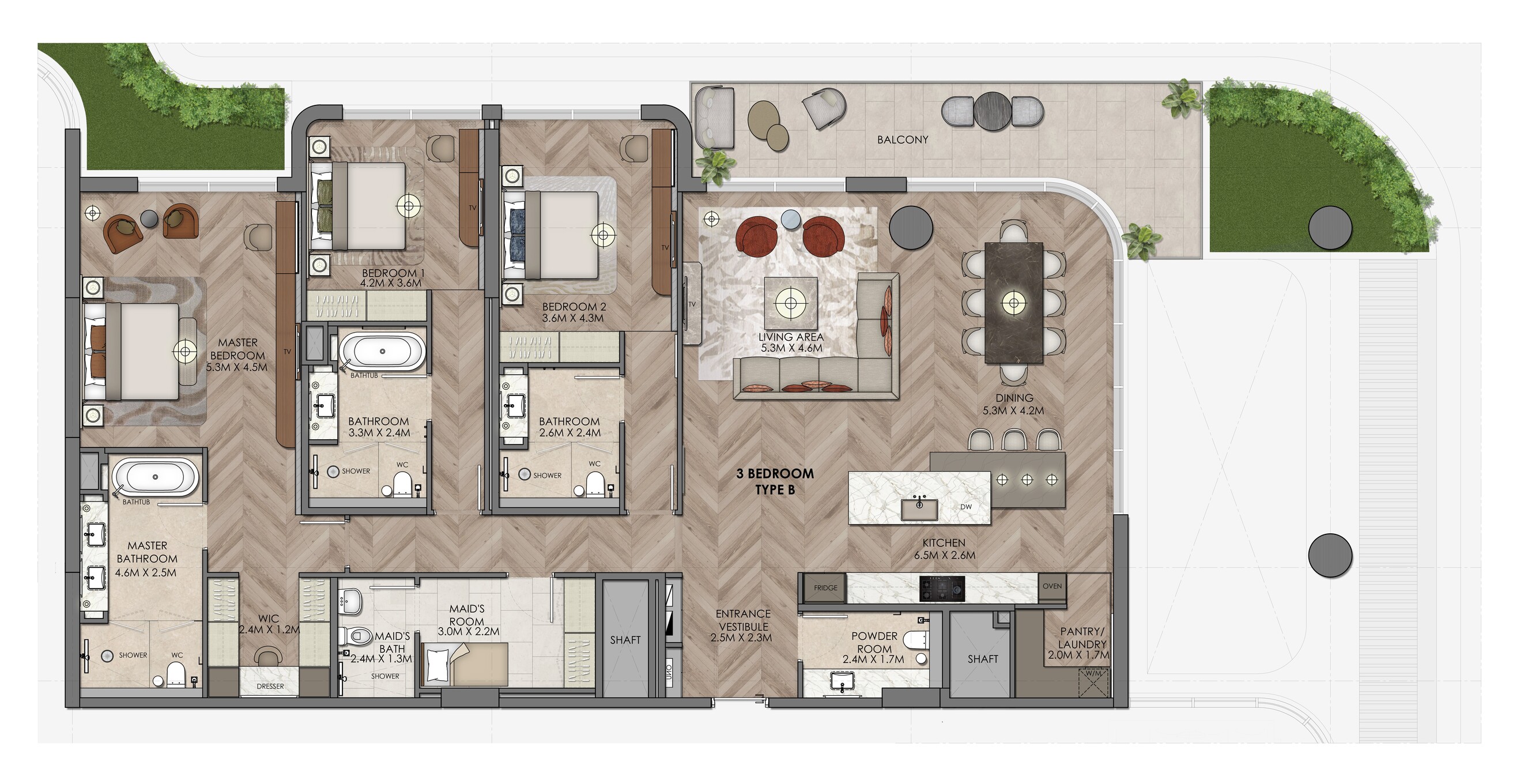 90 Degree South - 3BR-Type B