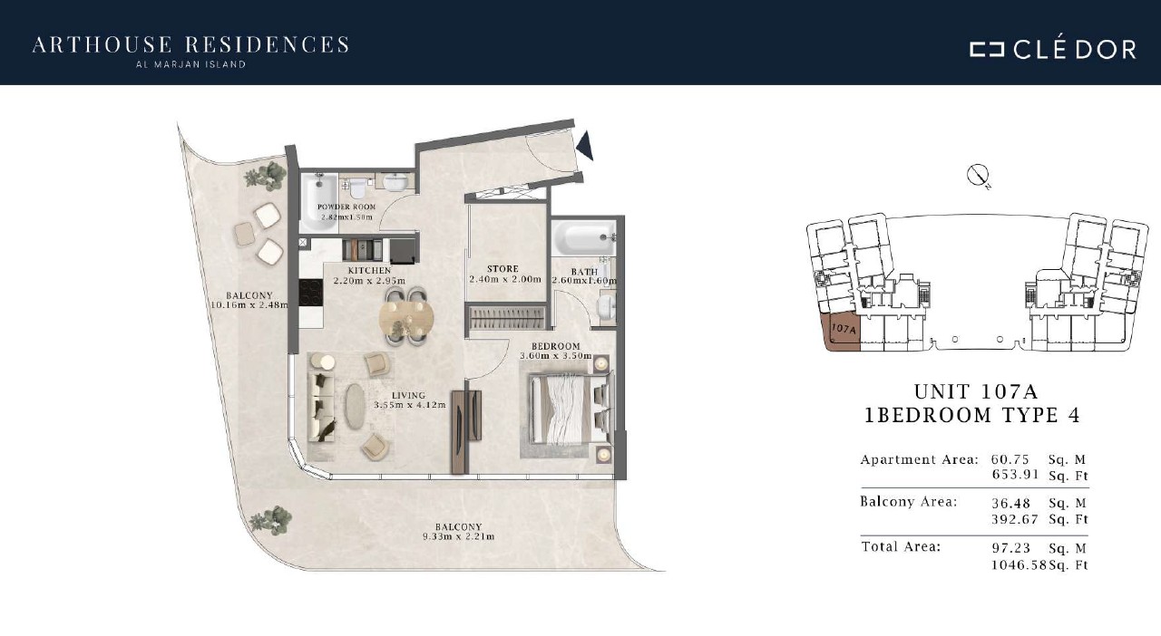 90 Degree South - 1BR-Type 4