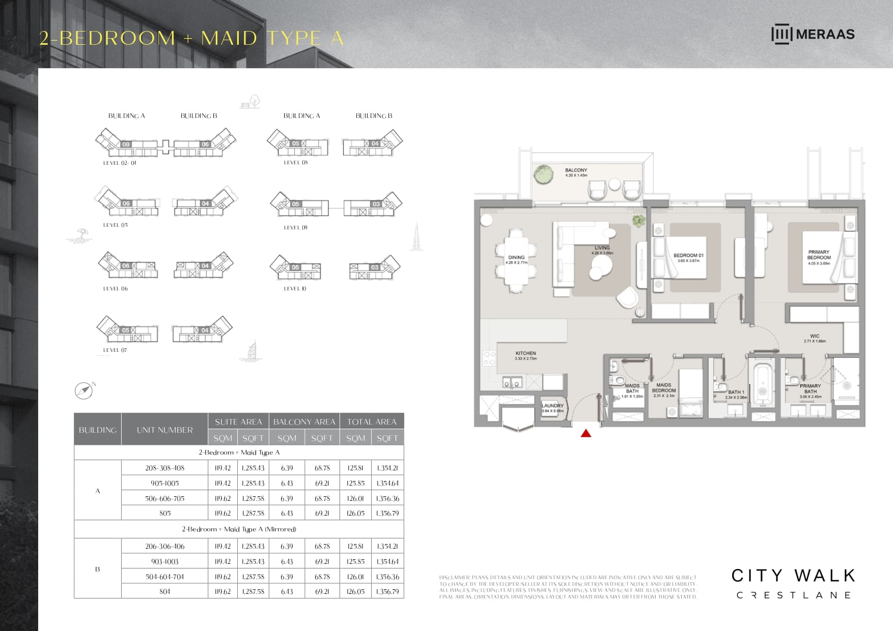 90 Degree South - 2BR +Maid-Type A