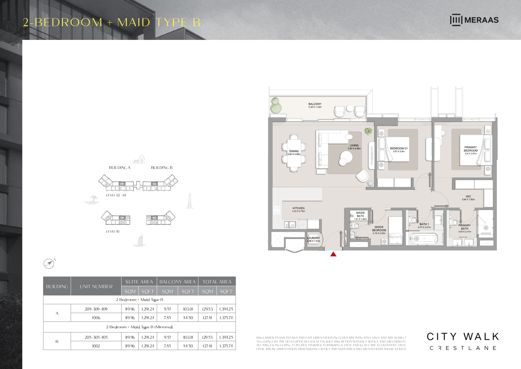 90 Degree South - 2BR +Maid-Type B