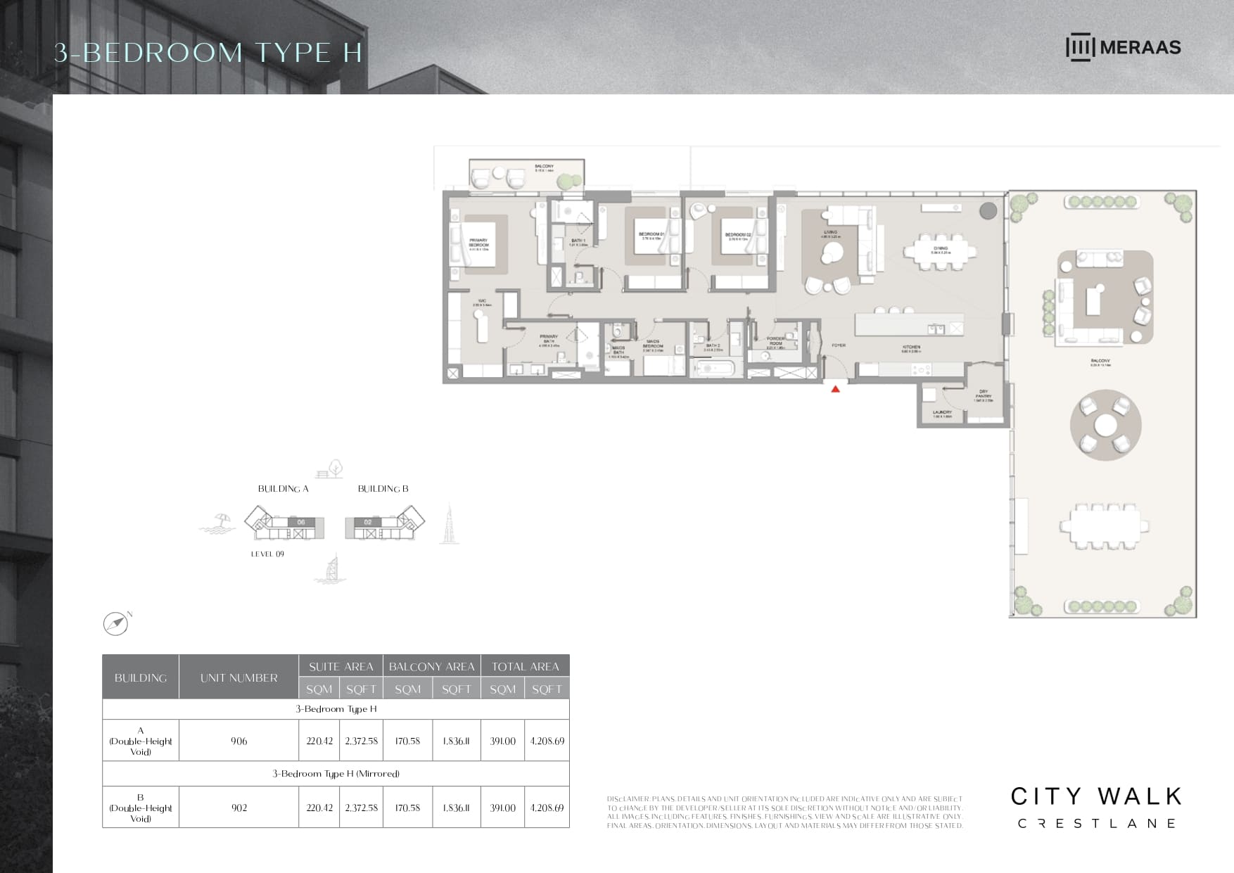 90 Degree South - 3BR-Type H