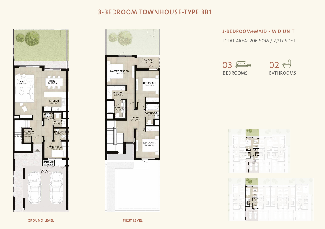 90 Degree South - 3BR-TH-B1