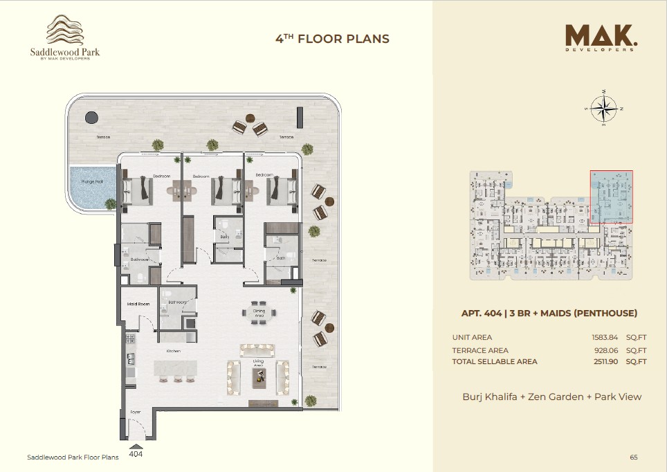 90 Degree South - 3BR + MAIDS_PH