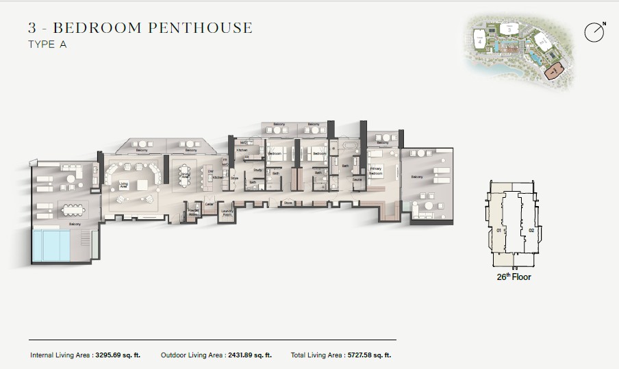 90 Degree South - 3BR_PH
