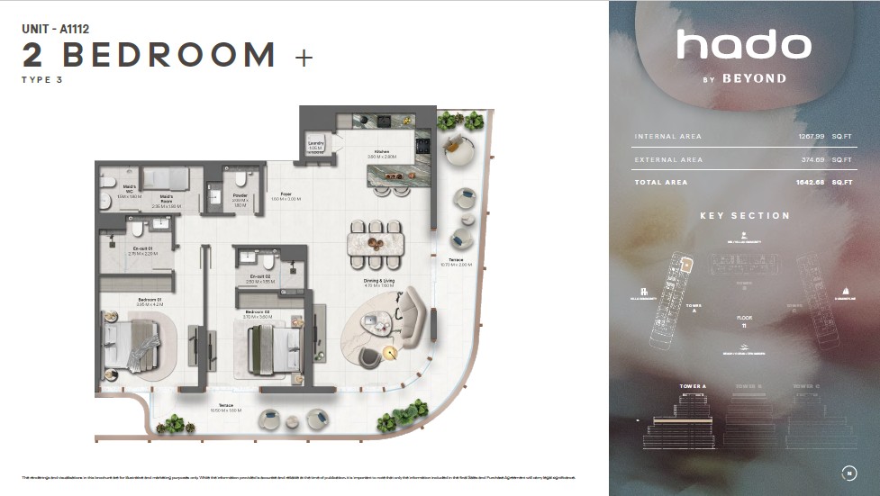 90 Degree South - 2BR + MAIDS