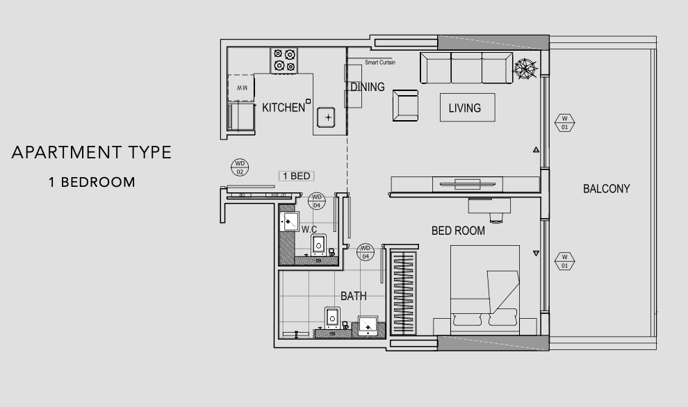 90 Degree South - 1BR