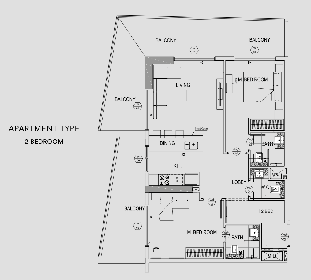 90 Degree South - 2BR-A