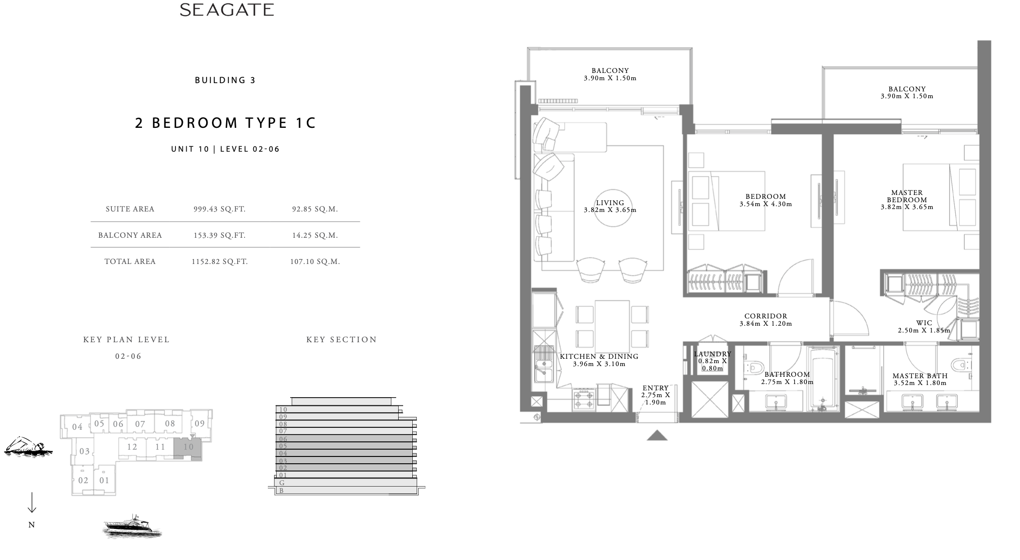 90 Degree South - 2BR-T-1C