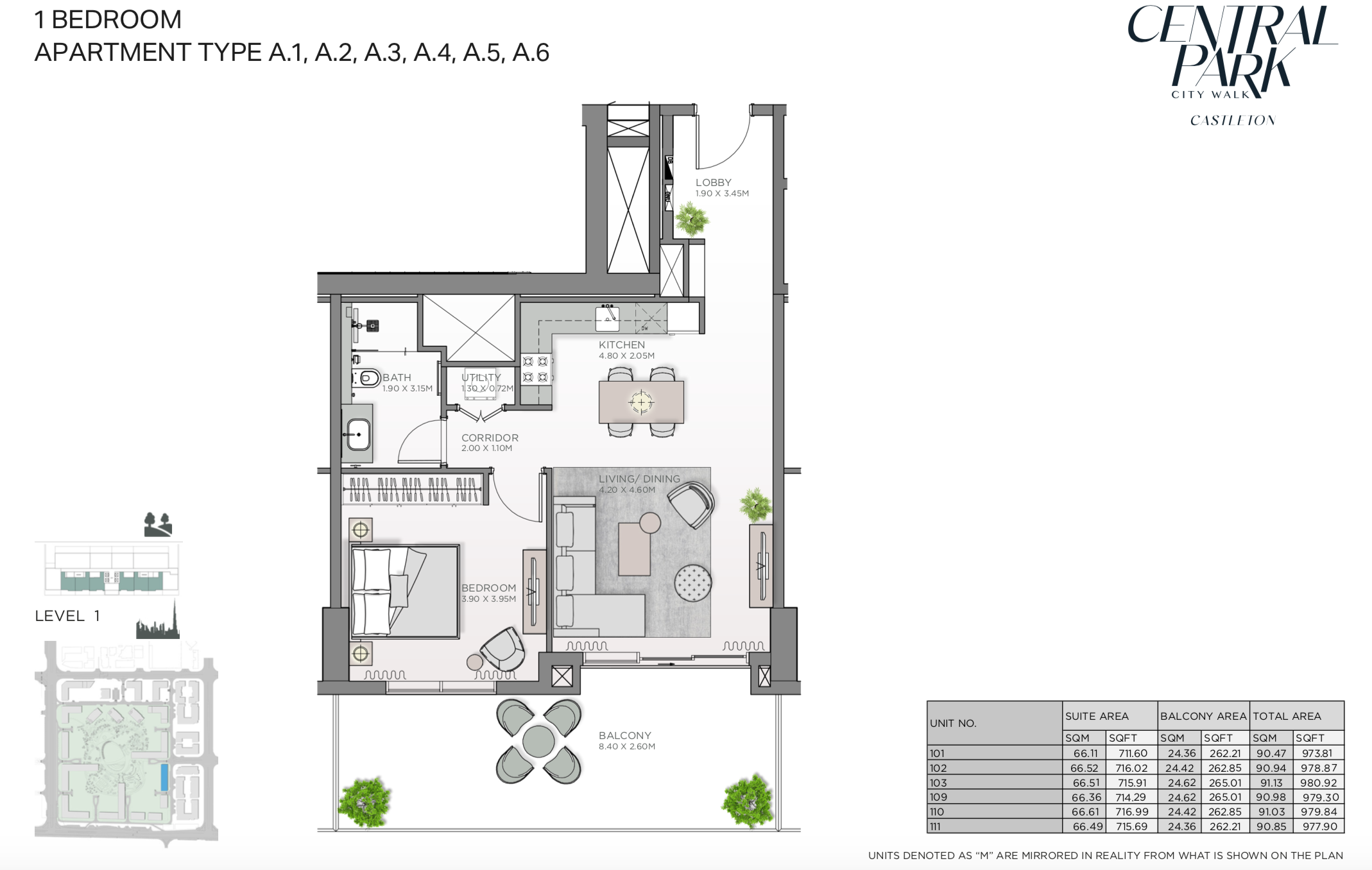 90 Degree South - 1BR-A1 to A6