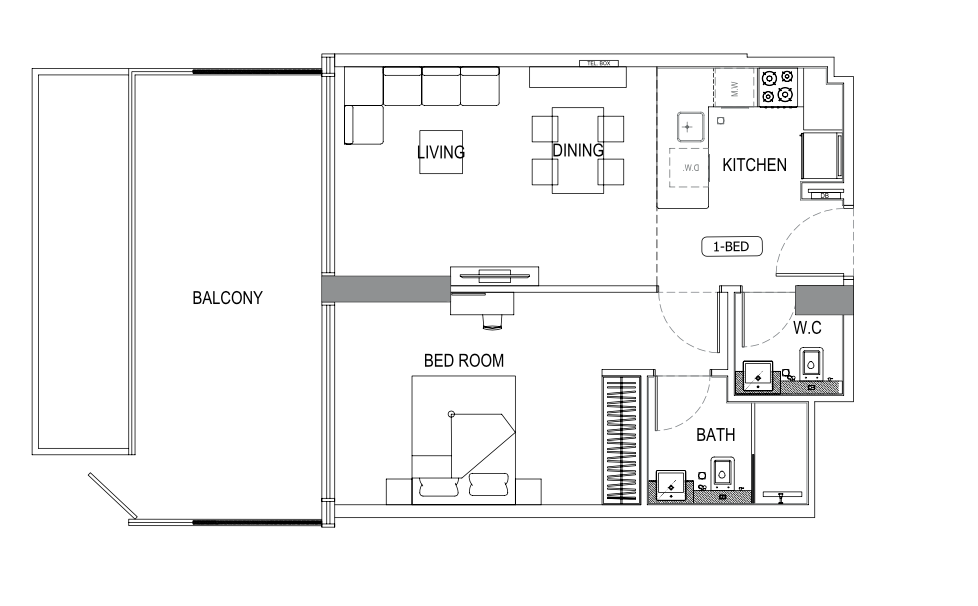 90 Degree South - 1BR-A