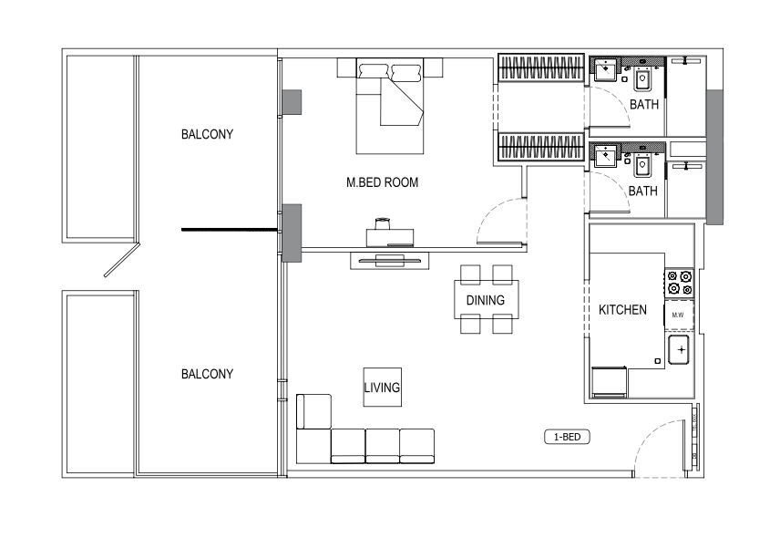 90 Degree South - 1BR-B