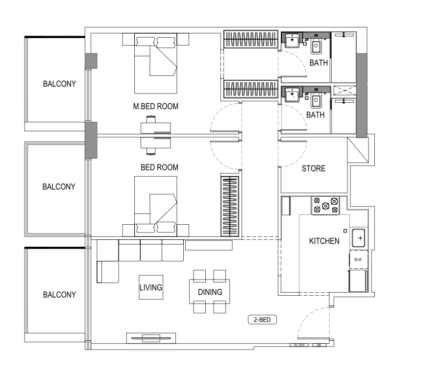 90 Degree South - 2BR-A