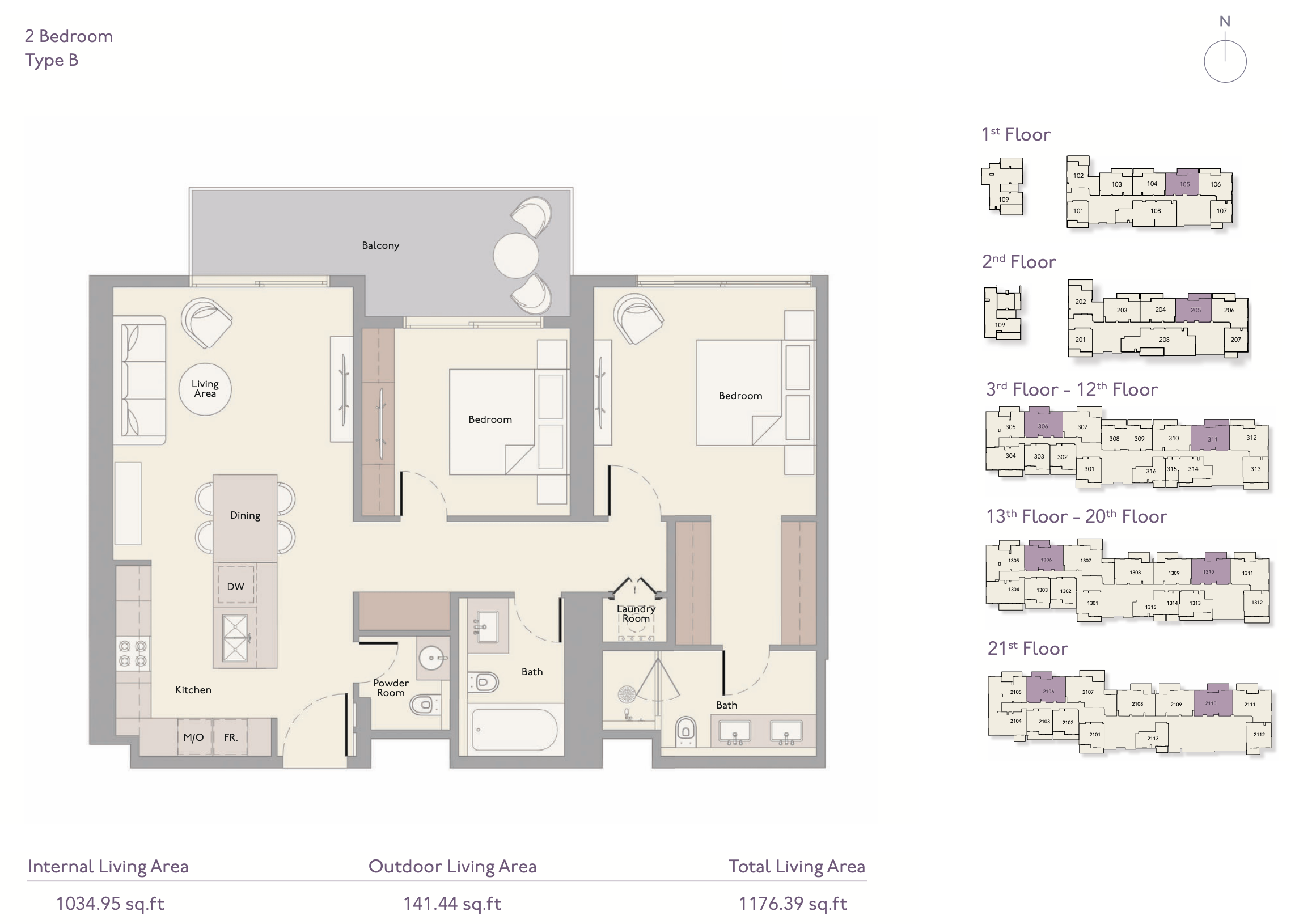 90 Degree South - 2BR-B