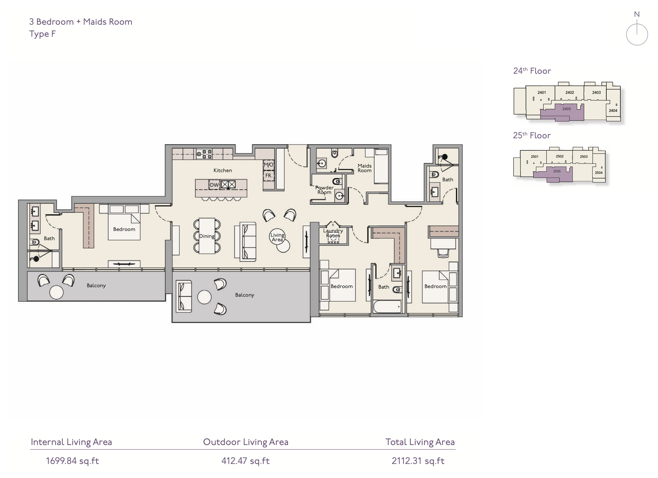 90 Degree South - 3BR-F