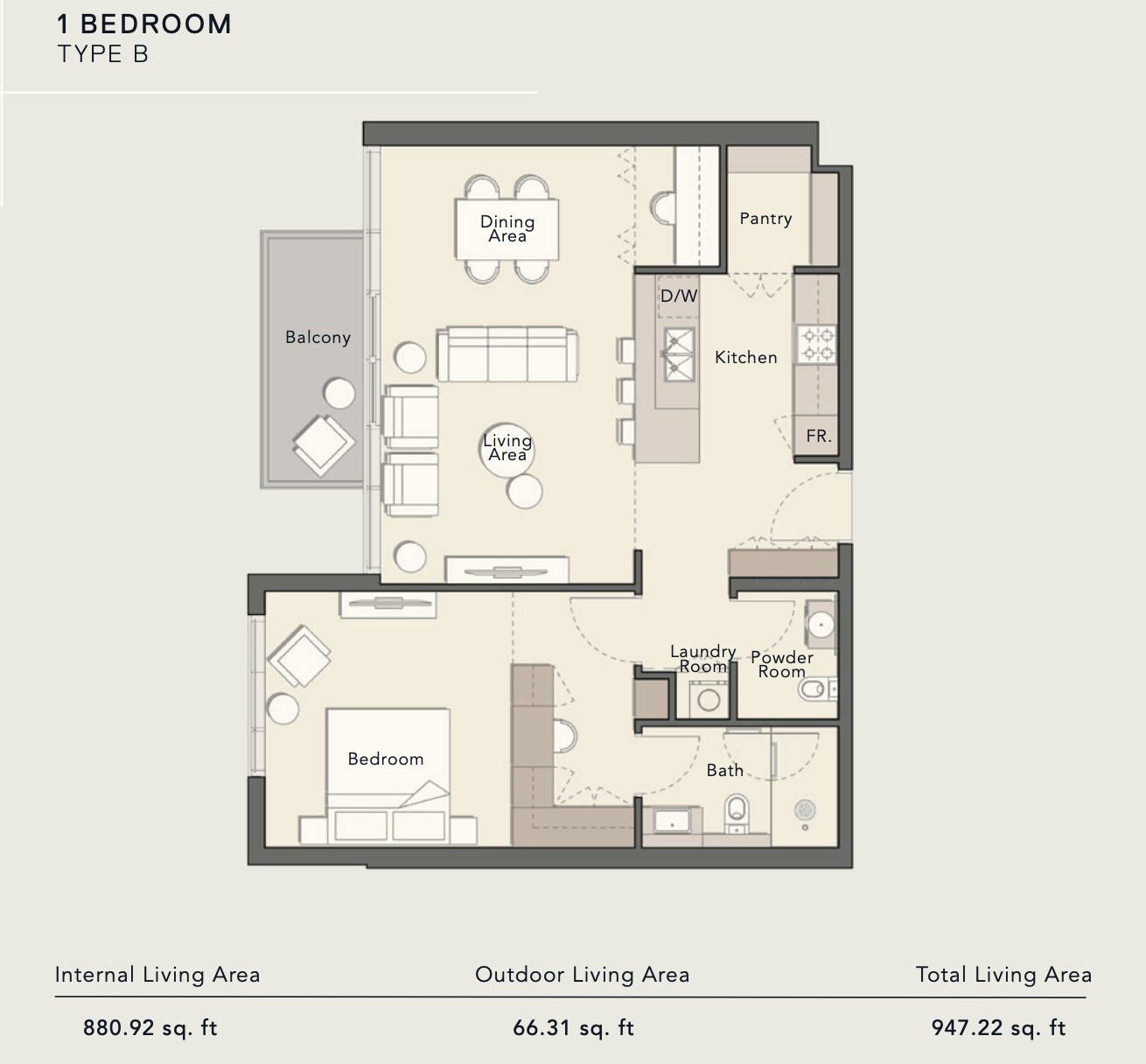 90 Degree South - 1BR-B