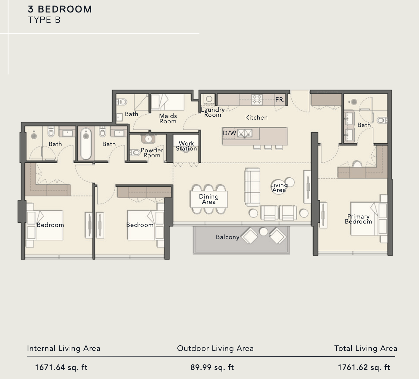 90 Degree South - 3BR-B