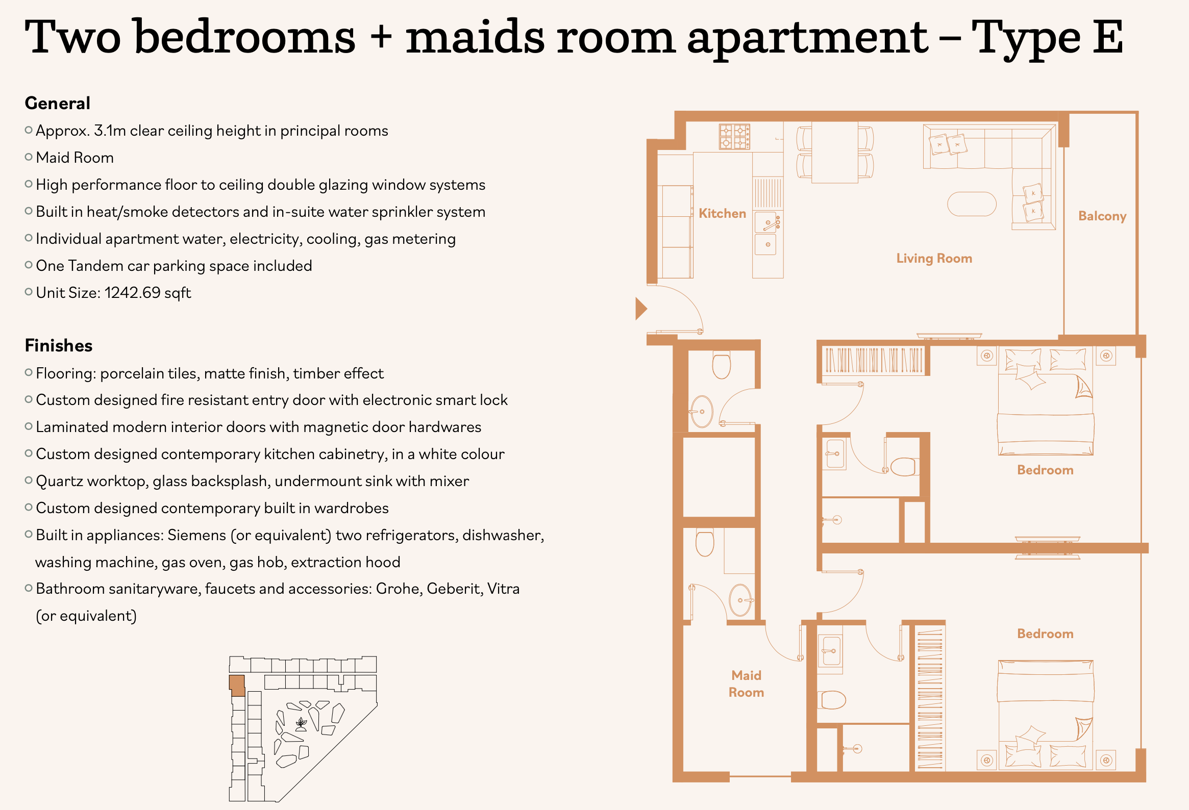 90 Degree South - 2BR+M-E