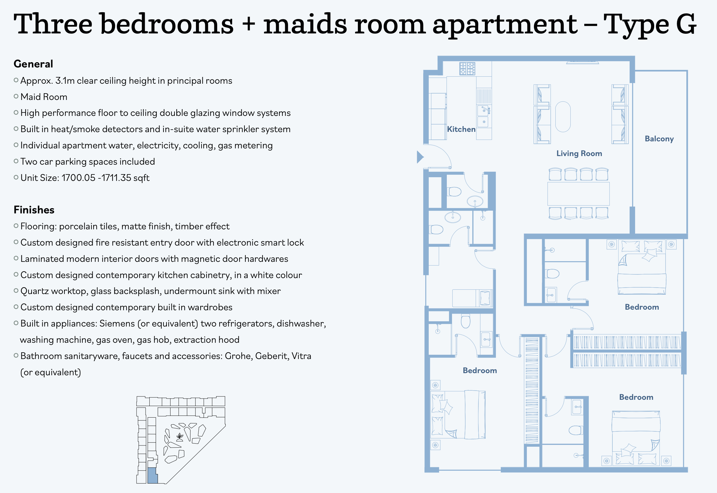 90 Degree South - 3BR+M-G