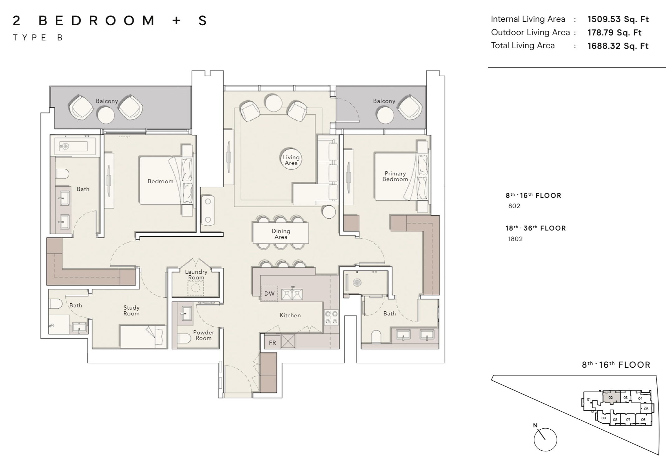 90 Degree South - 2.5BR-B