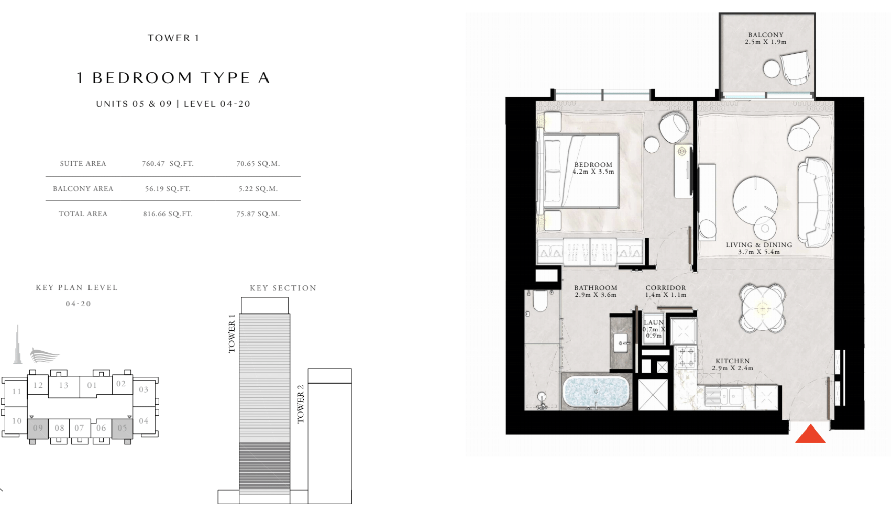 90 Degree South - 1BR-A