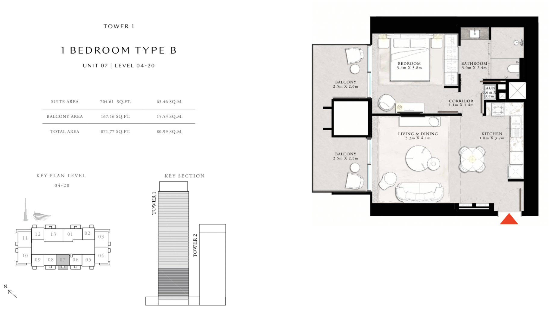 90 Degree South - 1BR-B