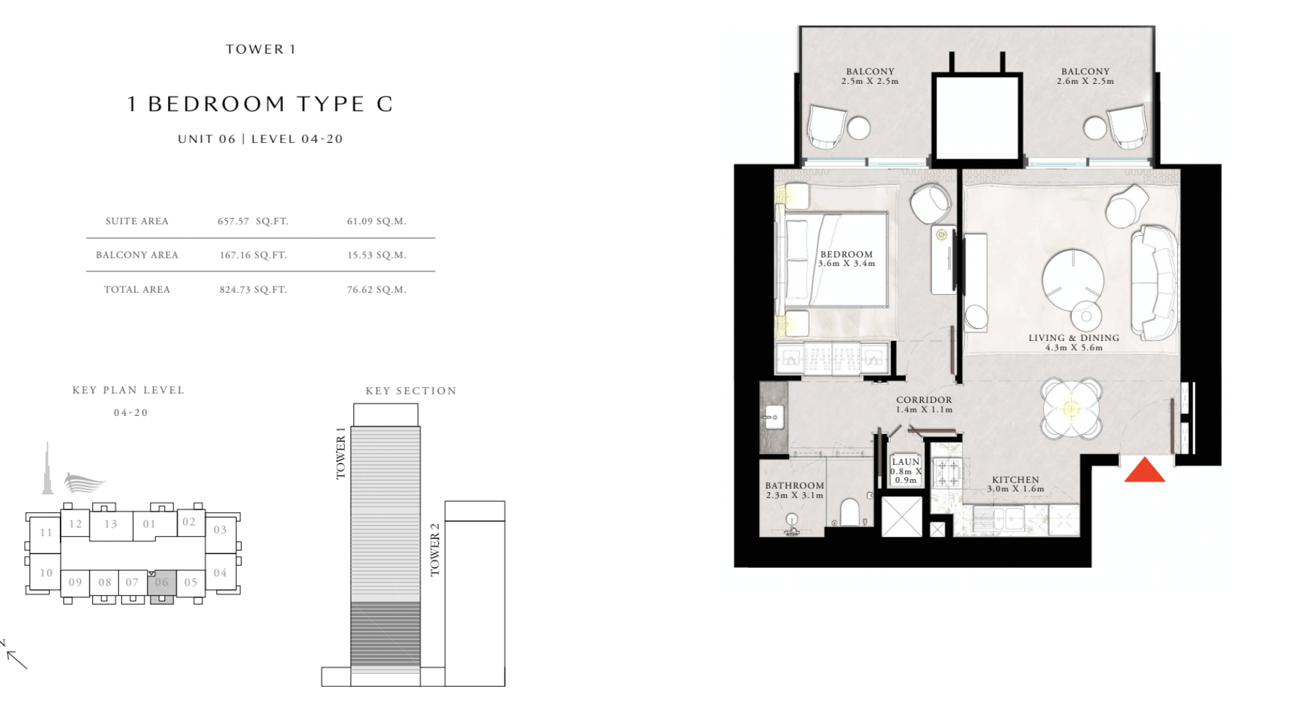 90 Degree South - 1BR-C