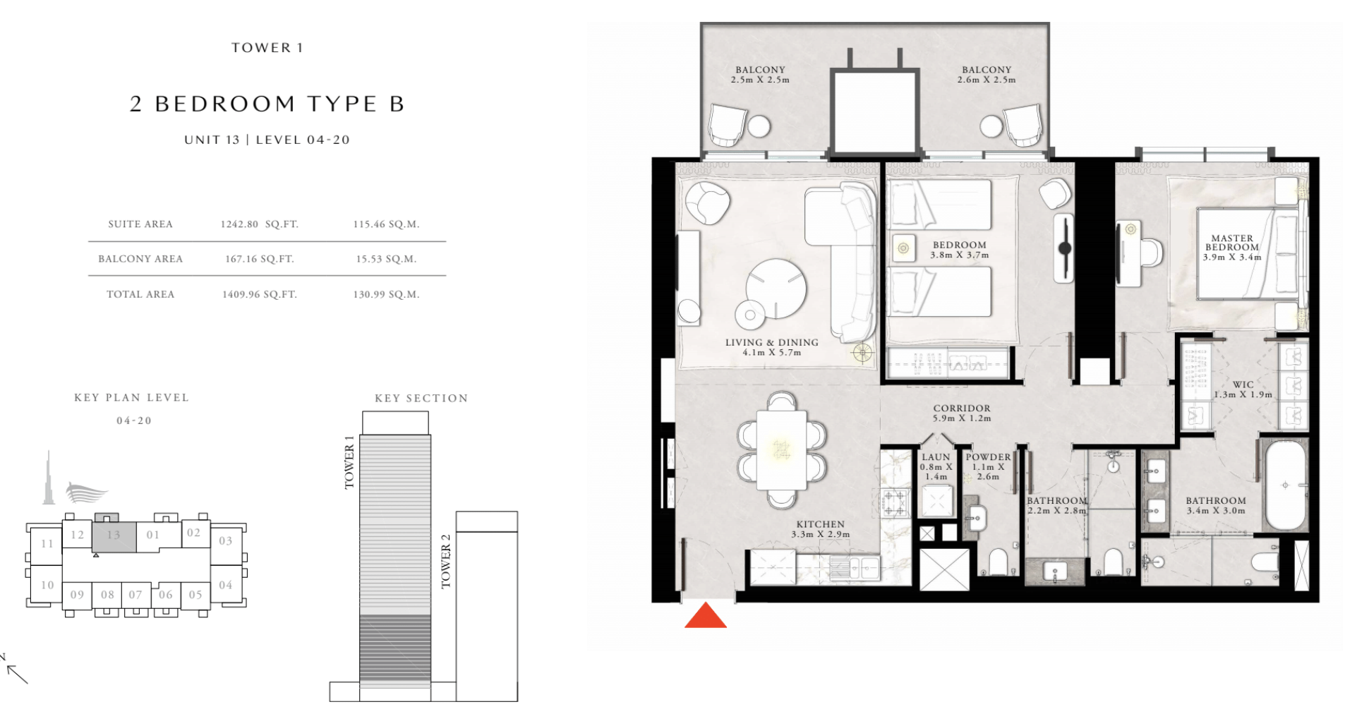 90 Degree South - 2BR-B