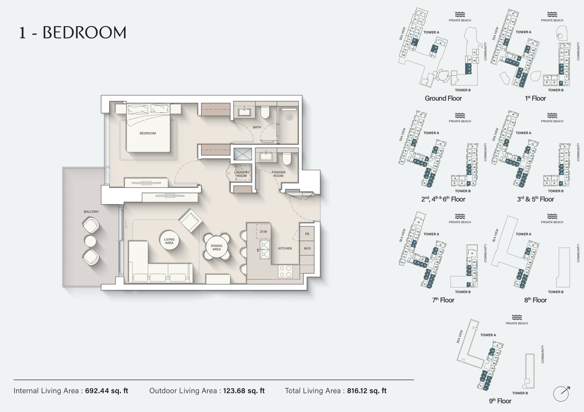 90 Degree South - 1BR